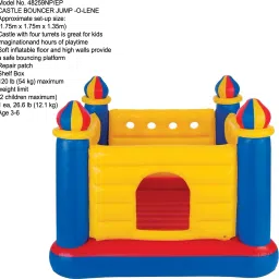 vw Inflatable Jump-O-Lene Ball Pit Castle Bouncer 69' x 69' x 53' for 2-6 yrs image 2
