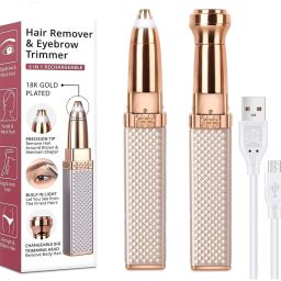 TESMEZY 2 In 1 Eyebrow Trimmer Machine For Girls Women Face Nose Lips Hair Removal Trimmer 90 minRuntime 1 Length Settings-picture-13