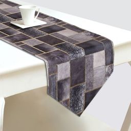 DREAM WEAVERZ Black & Grey Printed Table Runner image 1