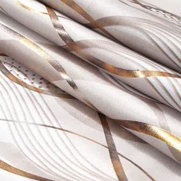 DREAM WEAVERZ Beige & Grey Abstract Printed Table Runner image 3