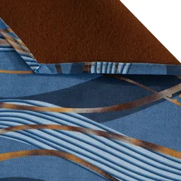 DREAM WEAVERZ  Blue & Brown Abstract Printed Table Runner image 5