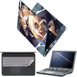 Techfit Full Body Laptop Skin with Screen Guard and Key Guard - Zenitsu Agatsuma ZA02 Combo Set-image-40