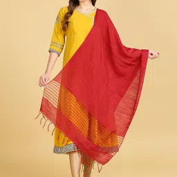 Dupatta Bazaar Cotton Silk Sequinned Dupatta image 1