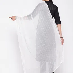 Clora Creation Embroidered Dupatta with Sequinned image 3