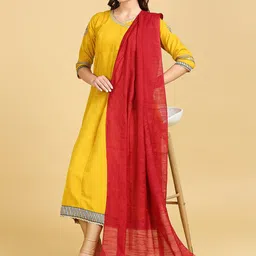 Dupatta Bazaar Cotton Silk Sequinned Dupatta image 5