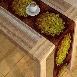 AEROHAVEN Brown Printed Table Runner-22