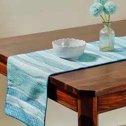 Fabindia Blue Embroidered Table Runner-37