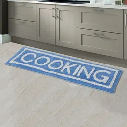 AEROHAVEN Blue & White Quirky Anti Slip Kitchen Runner-18