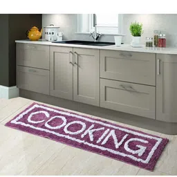 AEROHAVEN Purple & White Quirky Anti Slip Kitchen Runner-52