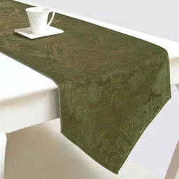 DREAM WEAVERZ Green & Grey Abstract Printed Table Runner-32
