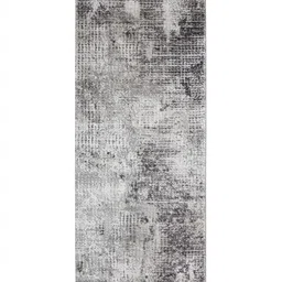 OBSESSIONS Charcoal & Cream Coloured Abstract-Printed Anti-Static Floor Runner image 2