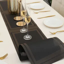 HOKIPO Black Geometric Design Rectangular Table Runner image 4
