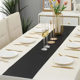 HOKIPO Black Geometric Design Rectangular Table Runner image 3