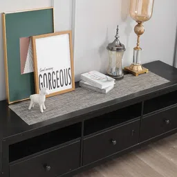 HOKIPO Grey Rectangular Table Runner image 5