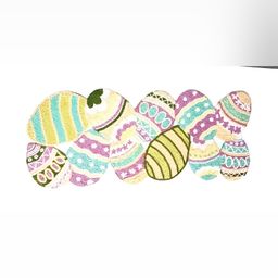 YWULY Yellow & Purple Embellished Abstract Shaped Dining Table Runner image 1