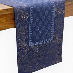 DESIGN GAATHA Blue Ethnic Motifs Printed Table Runner image 1