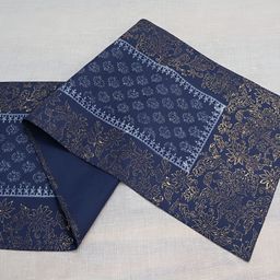 DESIGN GAATHA Blue Ethnic Motifs Printed Table Runner image 2