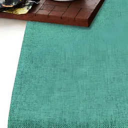 FABURAA Green Self-Design Pure Jute Table Runner image 3