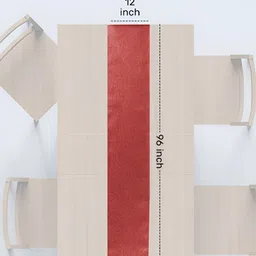 FABURAA Red Self Design Pure Jute Table Runner image 3