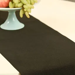 FABURAA Black Self Design Pure Jute Table Runner image 4