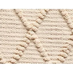 SASHAA WORLD Cream Self-Design Pure Cotton Rectangular Table Runner image 5