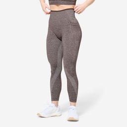 domyos Women's Seamless Weight Training Leggings - Brown-picture-43