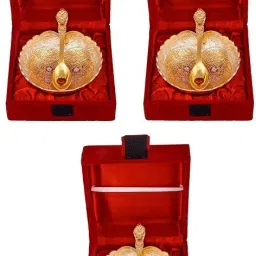 PAAN PATTA 4 INCH TWO TONE BOWL SET OF THREE Bowl Serving Set-25