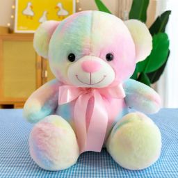 Soft Toy Rainbow Pink Colour Teddy Bear 30 cm - 30 cm-image-66