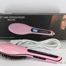 SarjuZone LCD Display Hair Straightener (Pink) Brush Comb Irons Come With LCD Display Hair Straightener (Pink) Hair Straightener Brush-32