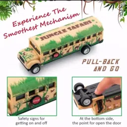 viaan world New Combo Pack of Superb Quality Safari Bus with Cardboard Puzzle Toy for Kids. image 3