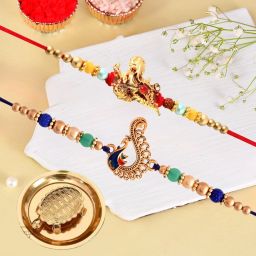Bhaiya Bhabhi Rakhi for Brother with Gifts-GT43 Pearl Showpiece Set-image-45