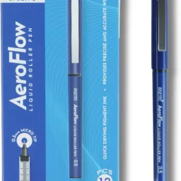 AeroFlow Liquid Ink Rollerball Pens 0.5 Micro Tip ( Vibrant Blue ink ) Ball Pen-image-14
