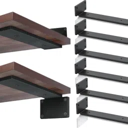 arjun impex Floating Shelf Bracket – Set of 6 L Brackets for Shelves & Wall Support 5 Inches Shelf Bracket image 2