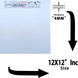 craftwaft Sunboard Foam Board Sheet for Craft DIY Project Models(Pack of 4)(4MM 12X12INCH) Model Building Kit image 2