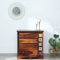 mudramark from pepperfry Siramika Sheesham Wood Chest Of Drawers In Honey Oak Finish-picture-29