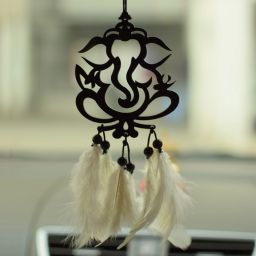 Creation Car Hanging Ornament | Dream Catcher for Positive Energy | Decorative Showpiece-13 cm-14