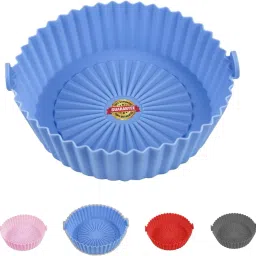 Air Fryer Reusable Silicone Pot, Non-Stick Silicone (pack of 1 silicone pot) Airfryer Grill Pan-image-32