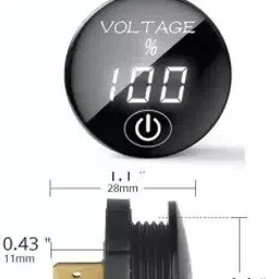 dhruv-pro DC 5V-48V Battery Capacity Indicator Digital Voltmeter with ON/OFF Touch Switch Digital Battery Tester image 4