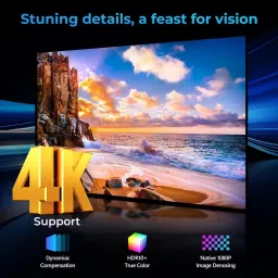 WZATCO Yuva Elite (12600 lm / 1 Speaker / Remote Controller) Electronic Focus, Native 1080P , 250-inch Screen, 5W Inbuilt Speaker, 2 Way Bluetooth, USB Screen Mirroring Ultra Bright Projector image 5