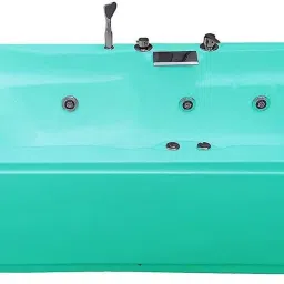 Elegant 6 Ft Bathtub with Jacuzzi Massage and Filler System - Cyan Blue Free-standing Bathtub-image-96