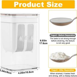 Fine Mesh Strainer,Multifunctional Filter for homemade curd 1100ml Yogurt Maker-image-50