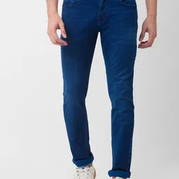 SPYKAR Men Blue Slim Fit Low-Rise Jeans-picture-7