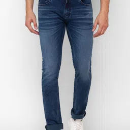 SPYKAR Men Blue Slim Fit Low-Rise Heavy Fade Jeans-image-10