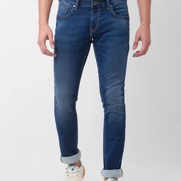 SPYKAR Men Blue Slim Fit Low-Rise Light Fade Jeans-picture-45