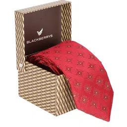 Blackberrys Men Woven Design Silk Broad Tie-image-45