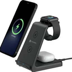 Portronics Freedom Trio 15w 3 in 1 Desktop Wireless Charger for QI Enable Devices Charging Pad-image-55