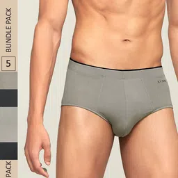 XYXX Men Solid Pack Of 5 Uno IntelliSoft Micro Modal Brief-picture-14