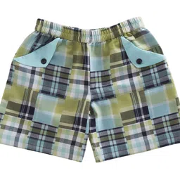 Soleilclo Boys Checked Cargo Shorts Technology-19