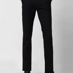Peter England Men Black Skinny Fit Solid Chinos-image-31