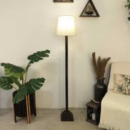 symplify Babel Wooden Floor Lamp with Jute Shade & Brown Base-picture-11